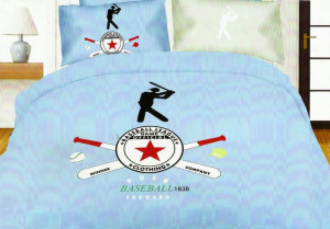 Pościel 3D rozmiar 160x200 3-częściowa gruba CW-FPW1603-15 baseball
