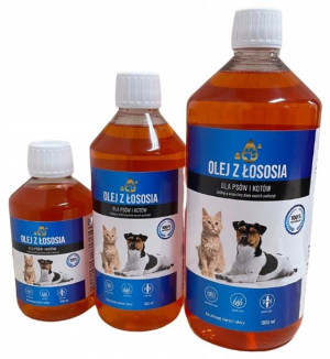 LAB-V 6634 Olej z łososia dla psów i kotów 500ml