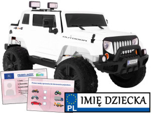 AUTO NA AKUMUALTOR Jeep MIGHTY dla dzieci napęd 4x4 terenówka