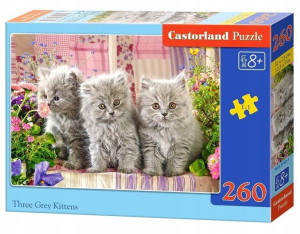 Puzzle 260 Three Grey Kittens CASTOR bcd
