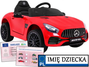 pojazd na akumulator Mercedes GT AMG AUTO NA PILOTA klakson