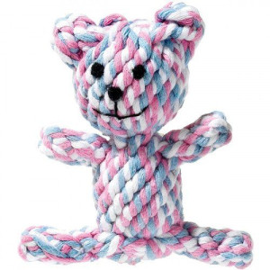 Gryzak Dla Psa Ze Sznura Kolorowy Miś 15 Cm