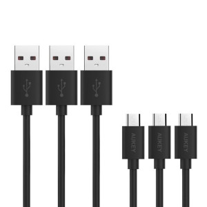 Zestaw 3 kabli micro USB AUKEY CB-D10 1 metr