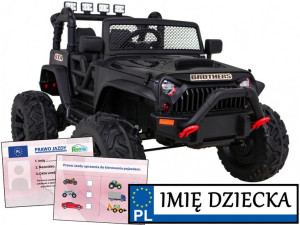 mocny POJAZD ELEKTRYCZNY Jeep BROTHERS 2 osobowa terenówka PILOT