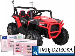 dwuosobowe AUTO TERENOWE BUGGY RACER 4x4 czerwony MOCNY POJAZD