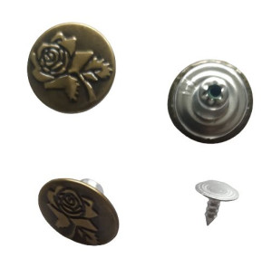 Guziki do spodni, jeansu 17 mm, 10 sztuk, wzory