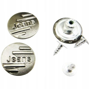 Guziki do spodni, jeansu 17 mm, 10 sztuk, wzory