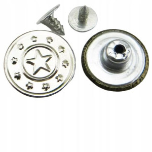 Guziki do spodni, jeansu 17 mm, 10 sztuk, wzory