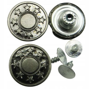 Guziki do spodni, jeansu 17 mm, 10 sztuk, wzory