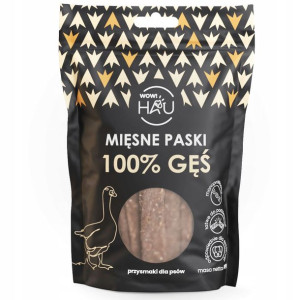 WOW HAU Mięsne Paski Gęś 120g przysmaki dla psa