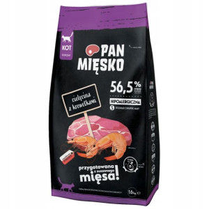 Pan Mięsko Cielęcina z krewetkami S dla kota 1,6kg