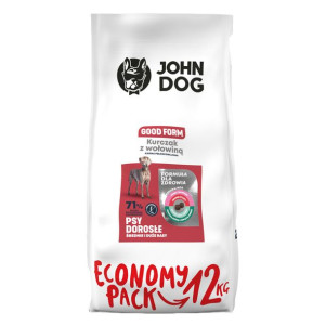 John Dog Kurczak Z Wołowiną 12kg Chicken & Beef