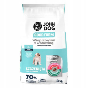 JOHN DOG Karma SZCZENIAK wieprzowina z wołowiną