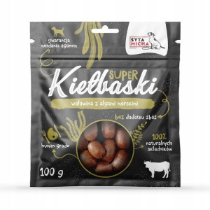 SYTA MICHA Kiełbaski wołowina z algami morskimi