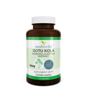 MEDVERITA Gotu Kola Estrakt Wąkrotka Azjatycka 120 kaps.