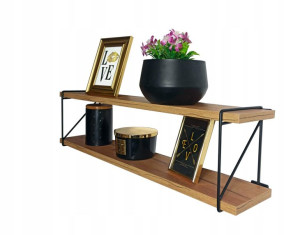 Półka Ścienna Wisząca Loft - Industrialna 80 Cm