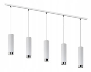 Lampa Wisząca Nad Stół Tuba Regulacja Zwisów Biała