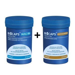 Suplement diety ForMeds Bicaps Ashwagandha + Magnez Mag B6 60 kapsułek