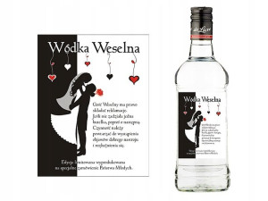 Naklejki na Wódkę Weselną Etykiety na Butelki 10 sztuk