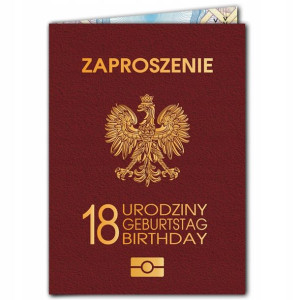 Zaproszenia na 18 Urodziny Paszport