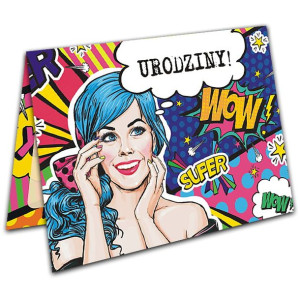 Zaproszenia na Urodziny Pop Art