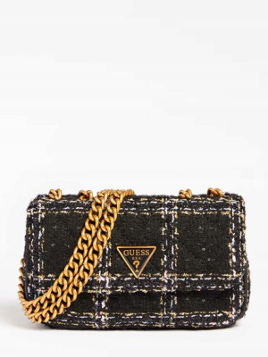 Tweedowa torebka Guess micro crossbody Cessily