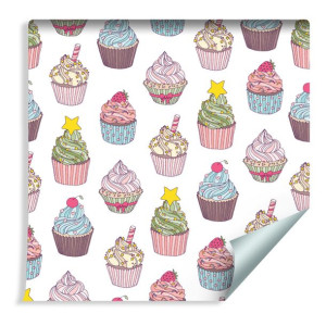 Tapeta Do Kuchni - Kolorowe Muffinki