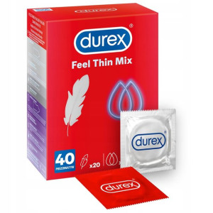 Durex Feel Thin Mix prezerwatywy cienkie 40 szt