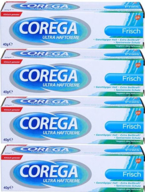 Corega krem do protez frisch 40g z Niemiec Zestaw 4 szt