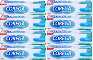 Corega krem do protez frisch 40g z Niemiec Zestaw 8 szt