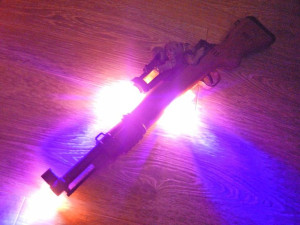 KARABIN pistolet OBRACANY MAGAZYNEK efekty LED
