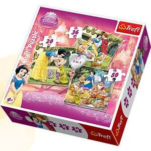Królewna Śnieżka I 7 Krasnoludków 3w1 Puzzle
