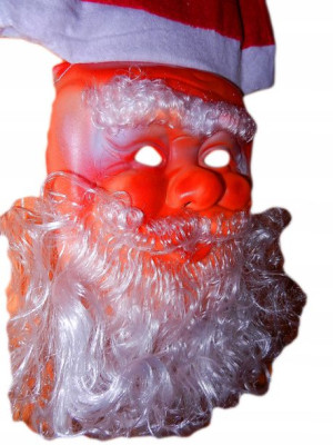 MASKA twarz MIKOŁAJA GWIAZDORA miękka + czapka