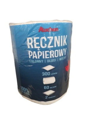 Ręcznik Papierowy Auchan 2-war 300 listków 60m