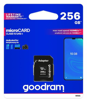 Karta Pamięci Micro Sd 256gb Goodram Cl10 +adapter