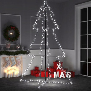 Choinka Zewnętrzna Metalowa Lampki 240 Led 118x180