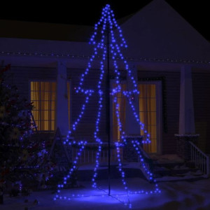 Choinka Zewnętrzna Metalowa Lampki 360 Led 143x250