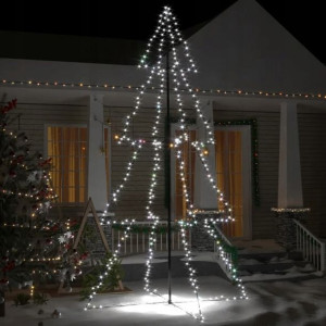 Choinka Zewnętrzna Metalowa Lampki 360 Led 143x250
