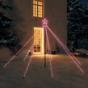 Choinka Zewnętrzna Metalowa Lampki 400 Led 2,5 M