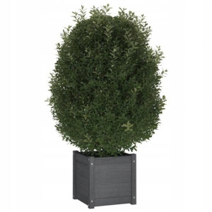 DONICA DUŻA DREWNIANA OGRODOWA Szara Doniczka