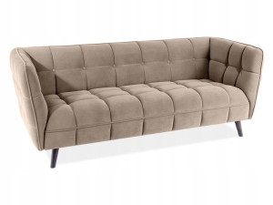 Sofa trzyosobowa, kanapa do salonu ciemny szary