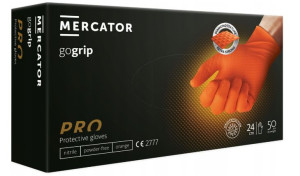 Rękawiczki nitrylowe Mercator Gogrip Orange L