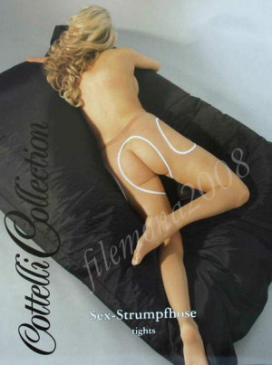 CIELISTE RAJSTOPY z otworkami Sex-Strumpfhose S/M