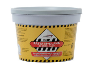 PASTA BHP mydlana ze ścierniwem do rąk 500 G Chemika