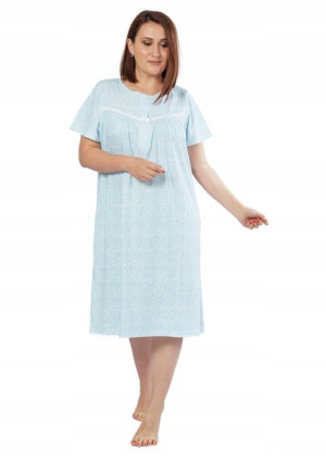 Koszula Nocna bawełna krótki rękaw +Size 5XL 56 58