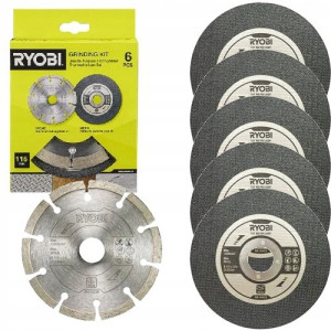 Zestaw Tarcz Do Szlifowania 115mm Rak6agd115 Ryobi