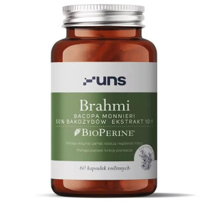 UNS Brahmi Bacopa Monnieri 50% Bakozydów Ekstrakt 10:1 60vegcaps