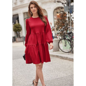Bonprix Rozkloszowana Czerwona Sukienka 36-38 909659