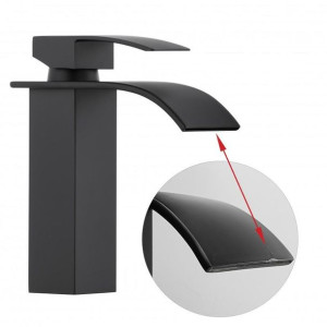 Bateria Umywalkowa, Mechaniczna, Czarna Outlet -30%