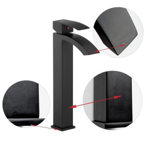 Bateria Umywalkowa, Mechaniczna, Czarna Outlet -30%